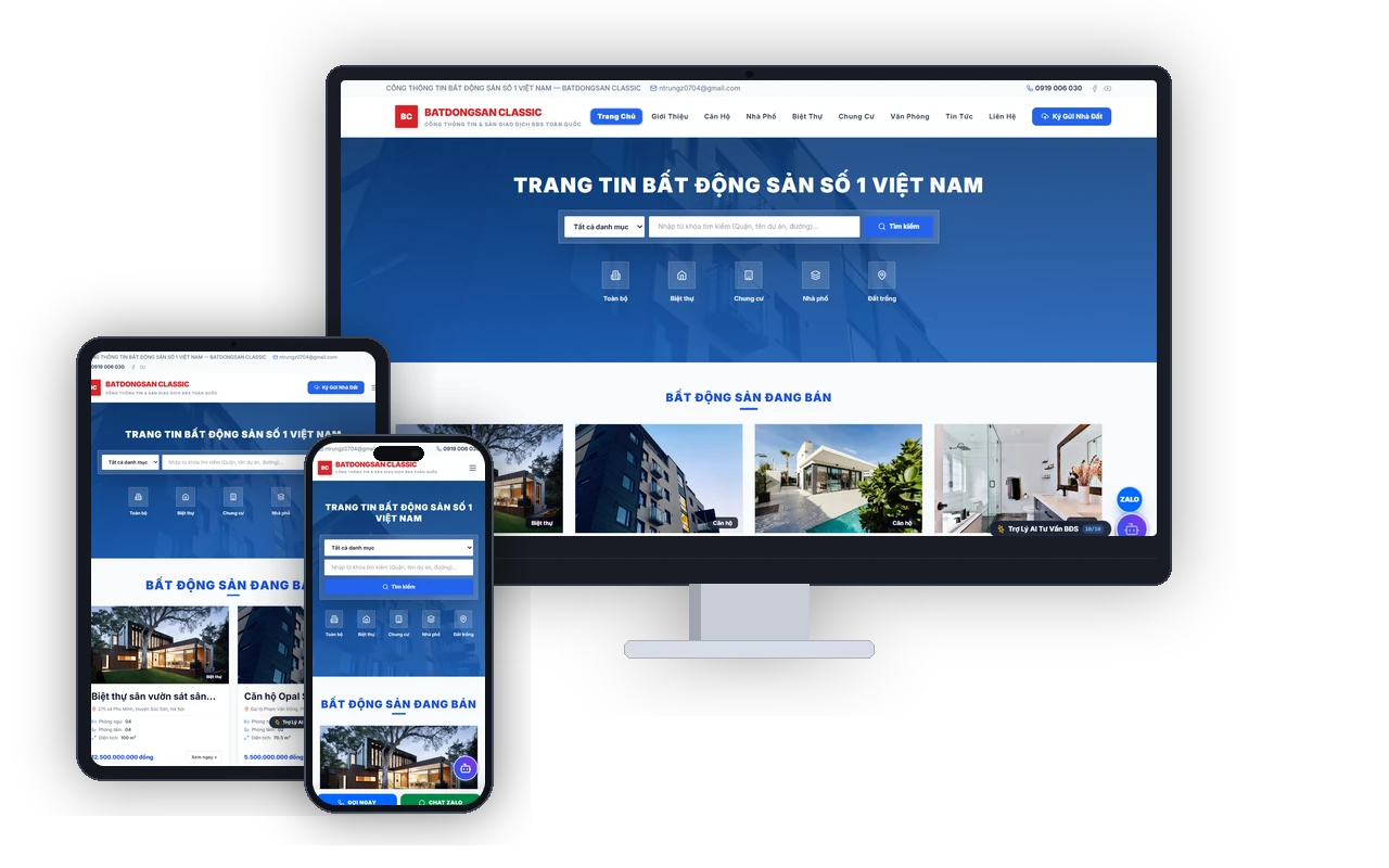 Mẫu #01 - Cổng Thông Tin Bất Động Sản Truyền Thống