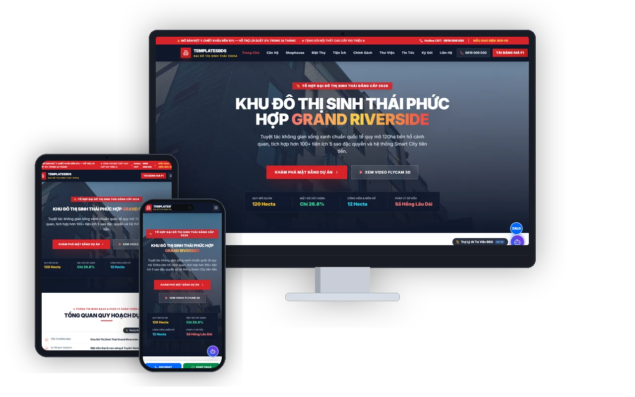Mẫu #06 - Khu Đô Thị Sinh Thái Ven Sông Grand Riverside